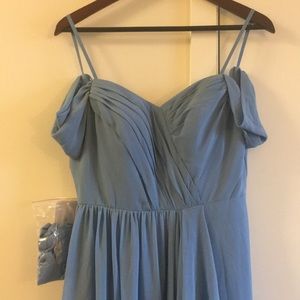 Azazie Lucie Bridesmaid Dress, Steel Blue